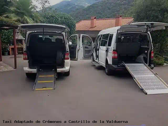Taxi accesible de Castrillo de la Valduerna a Crémenes